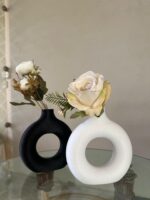 Dudi Donut Vase (Black & White)