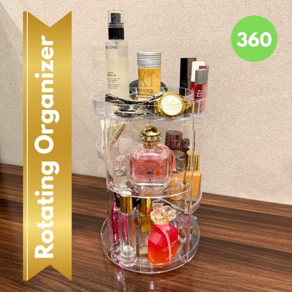 360° Transparent Rotating Acrylic Makeup/Cosmetic Organizer