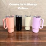 Glossy 1Litre Stainless Steel Tumbler with Straw
