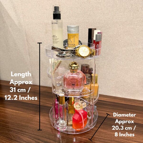 360° Transparent Rotating Acrylic Makeup/Cosmetic Organizer