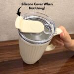 Glossy 1Litre Stainless Steel Tumbler with Straw