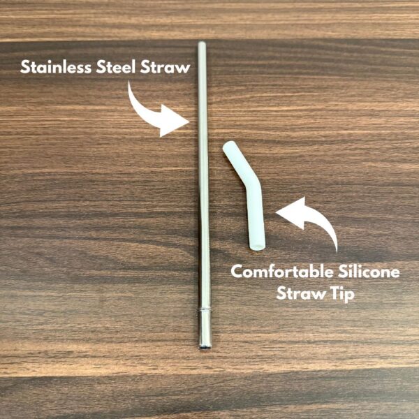Glossy 1Litre Stainless Steel Tumbler with Straw