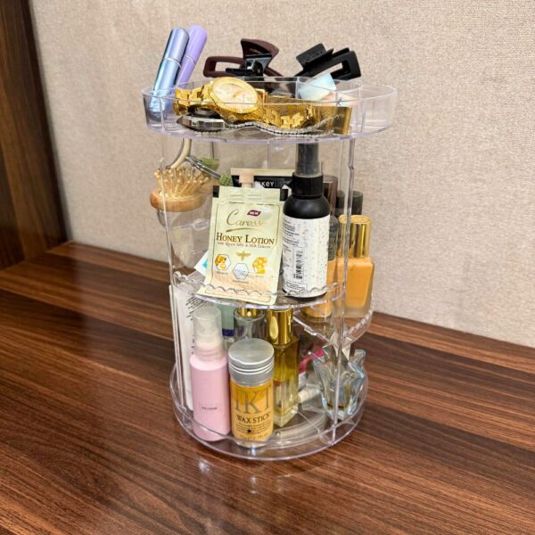 360° Transparent Rotating Acrylic Makeup/Cosmetic Organizer